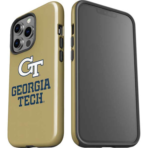 Georgia Institute of Technology Gold LogoType GT iPhone 15 Pro Impact Case